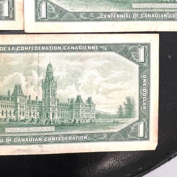 Bank of Canada 8 x 1967 Centennial 1867 1967 $1 Bills! - Picture 5 of 8